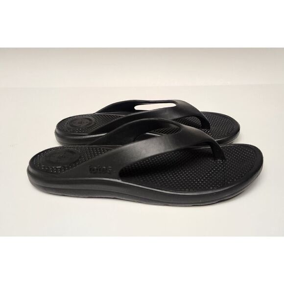 Totes Everywhere Women Black Flip Flops Sandal Slip On Rubber Size 8 - Picture 6 of 11